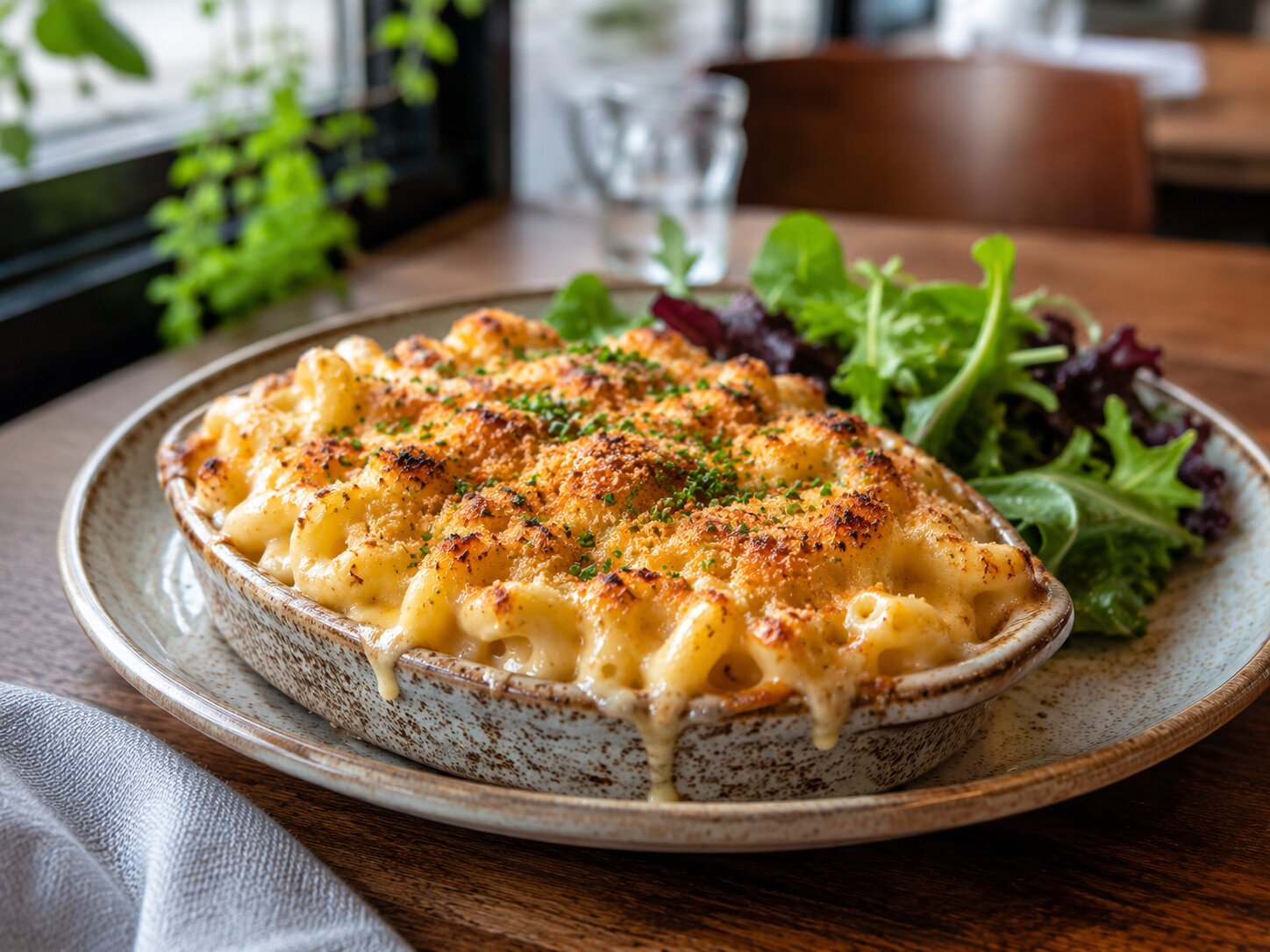 Macaroni gratiné au cheddar vieilli